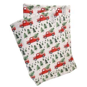 Minky Couture Retired Red Truck Pine Tree Ultra Soft Plush Fleece Pillowcases